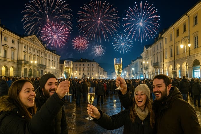 Capodanno ad Aosta Centro Citt&agrave; foto